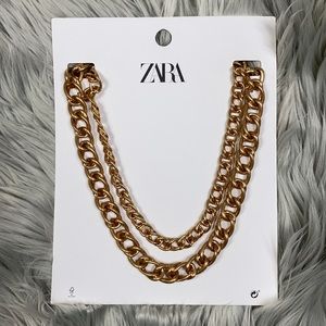 Zara brass gold necklace